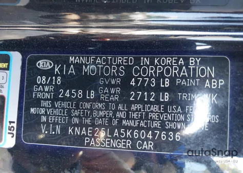 2019 Kia Stinger Premium from USA, damaged, VIN KNAE25LA5K6047636